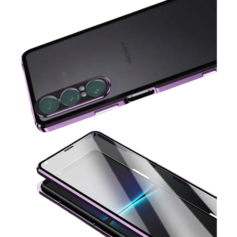 Enhanced Magnetic Metal Frame Double-Sided Glass Phone Case Cover
