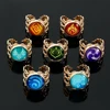 Anime Luminous Genshin Impact Vision Ring God's Eye Open Ring for Men Women Adjustable Finger Jewelry Birthday Gift 1
