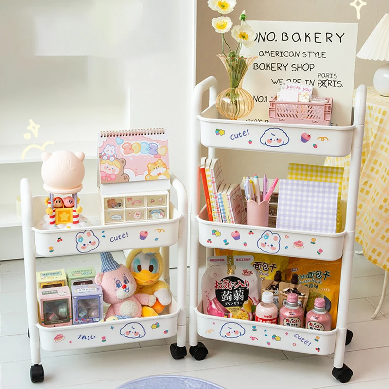 

Candy Food Multifunctionele Trolley Grocery Cart Rolling Coffee Mobile Cart Serving Muebles Para Cocina Kitchen Furniture SQC