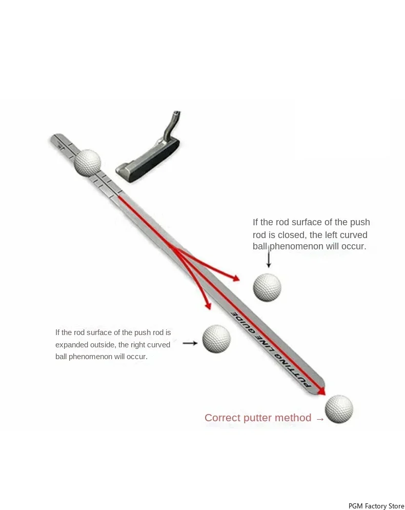 Description Picture 5 of itemPGM Golf Correction Putter Ruler Putter Track Guide Maintains Forward Spin Ball Golf Swing Trainer Golf Training Aids JZQ026
