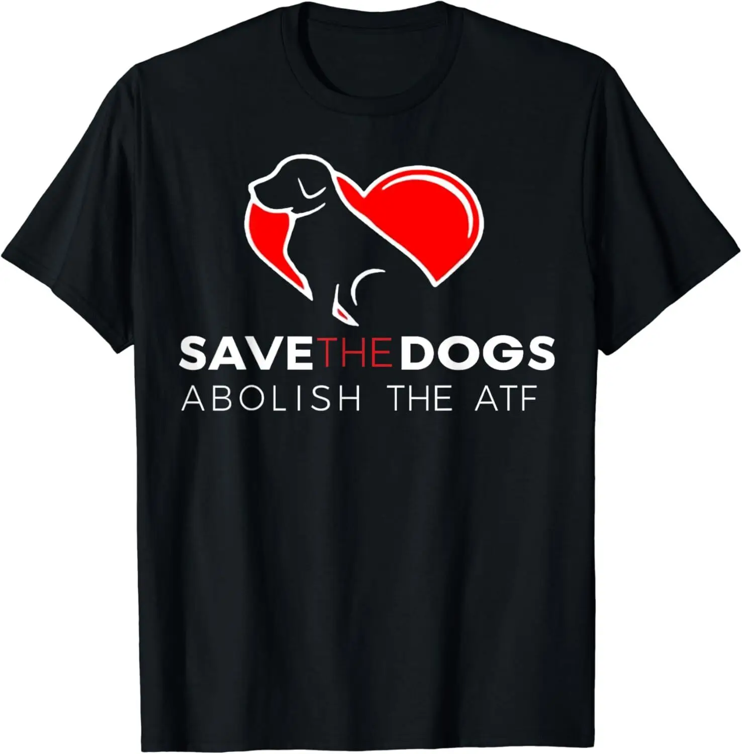 

Футболка унисекс с надписью «Save The Dogs Abolish The ATF»