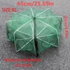 1 PC Foldable Fishing Net Catcher For Fish Minnan Crabs Crayfish Crab Meat Shrimp Soaking Cages Foldable Hexagonal Accessories 6