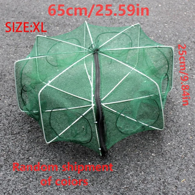 1 PC Foldable Fishing Net Catcher For Fish Minnan Crabs Crayfish Crab Meat Shrimp Soaking Cages Foldable Hexagonal Accessories 6