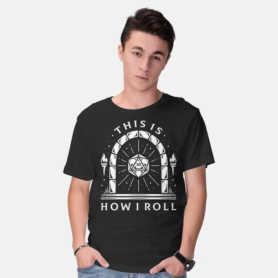 

How I Roll Anime Graphic T-shirts For Men Clothing Women Short Sleeve Tees Vintage High Quality 100%Cotton