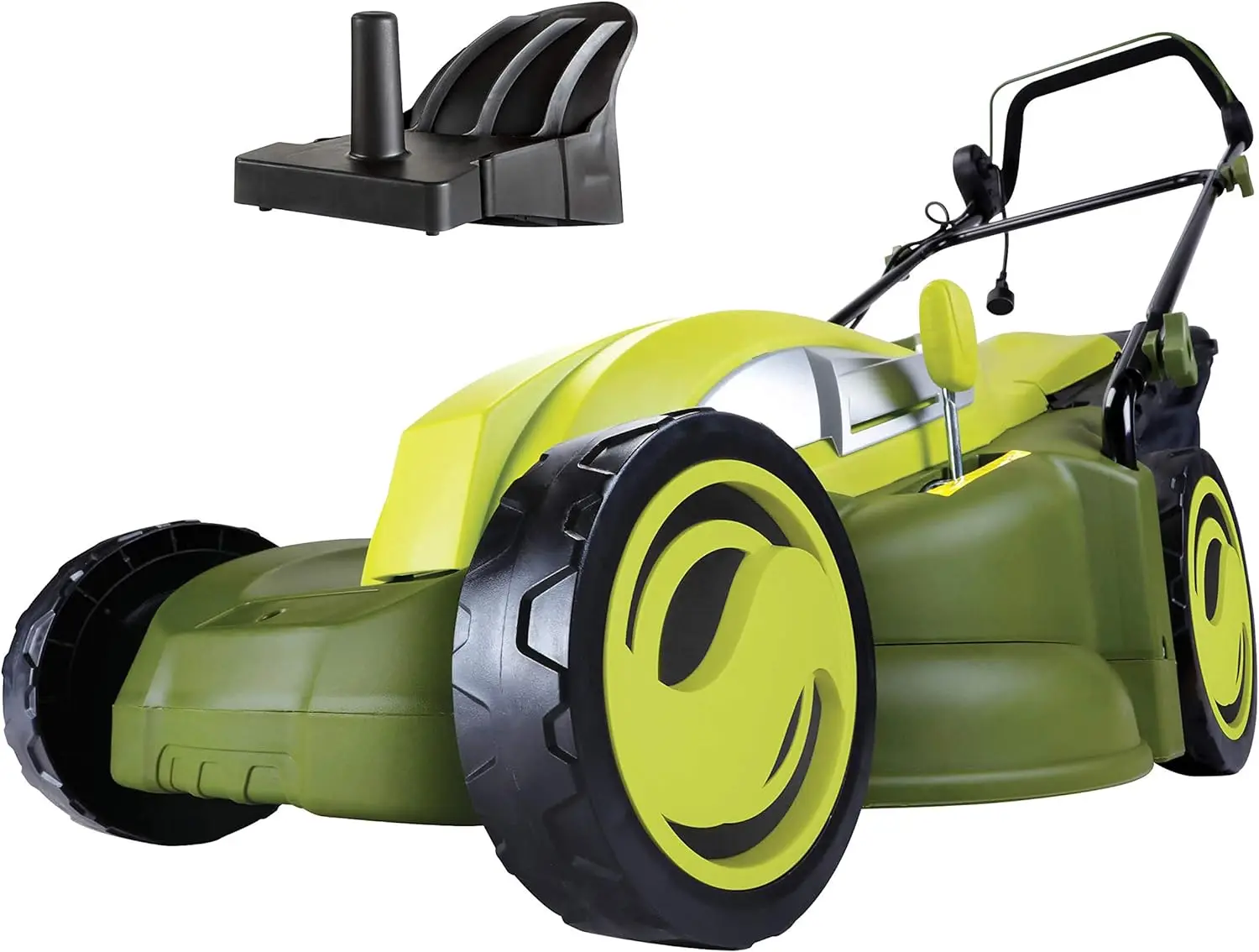 

17-Inch 13-Amp Electric Lawn Mower/Mulcher, 7-Position Adjustment, 12-Gallon Detachable Grass Collection Bag, Green