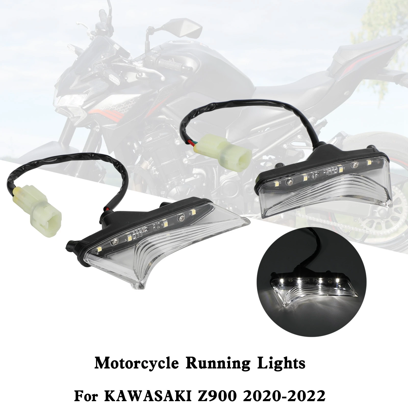 

Artudatech светодиодные передние дневные ходовые огни фары для KAWASAKI Z900 2020 2021 2022 аксессуары