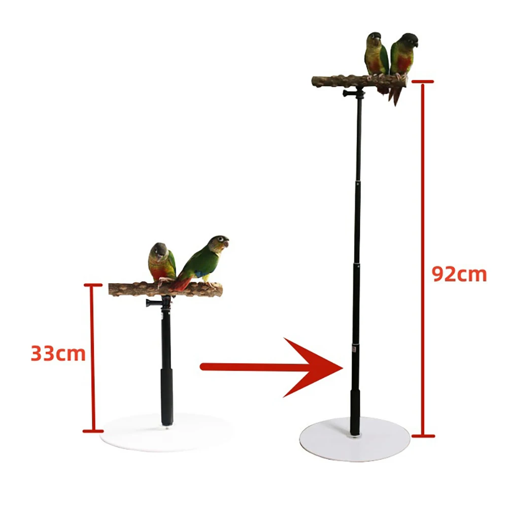 Parrots Perch Acrylic Bird Stand Toy Height Adjustable Cage Accessories Training Holder
