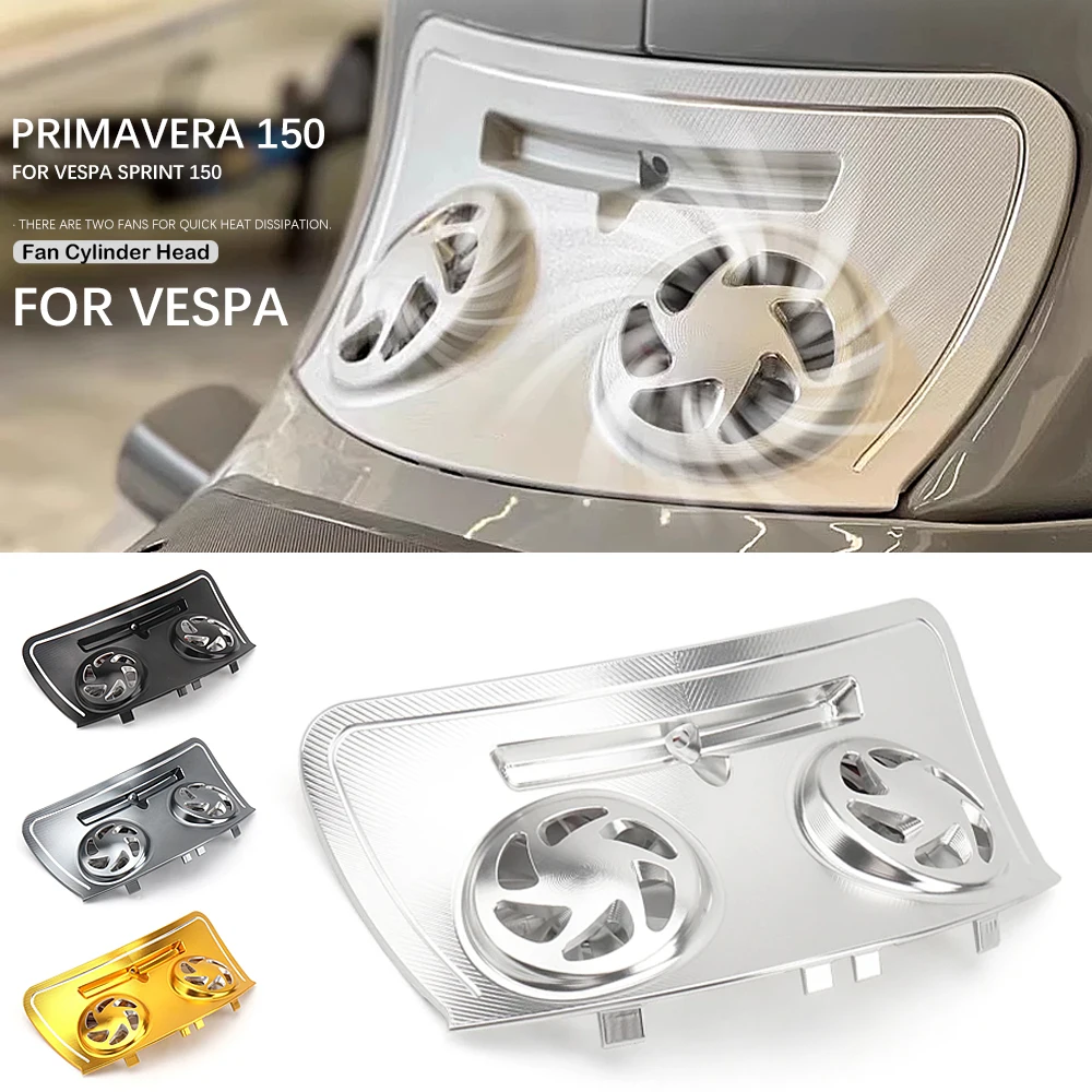 For VESPA Primavera 150 Sprint 150 Motorcycle Accessories Aluminium Cylinder Head Protector Cover Cooling Cover Decorative