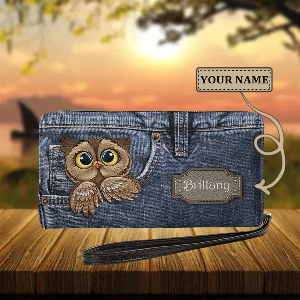 A5 Personalized Wallet for Men Womens Owl Wallet Card Holder Coin Purse  Clutch Handbag Other 