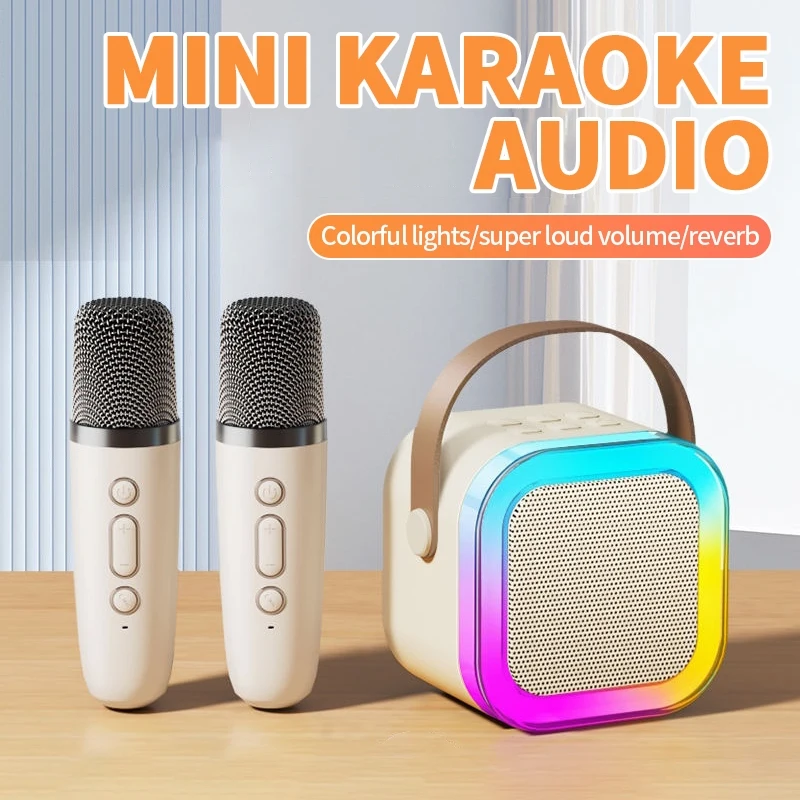 Portable Bluetooth Speaker System with Wireless Microphones