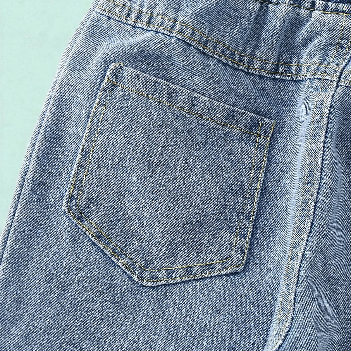 السراويل للفتيات الجينز المراهقين ملابس الأطفال فراشة طباعة السراويل ربيع الخريف الطفل الاطفال الملابس الجينز 6 8 10 12 14 Y