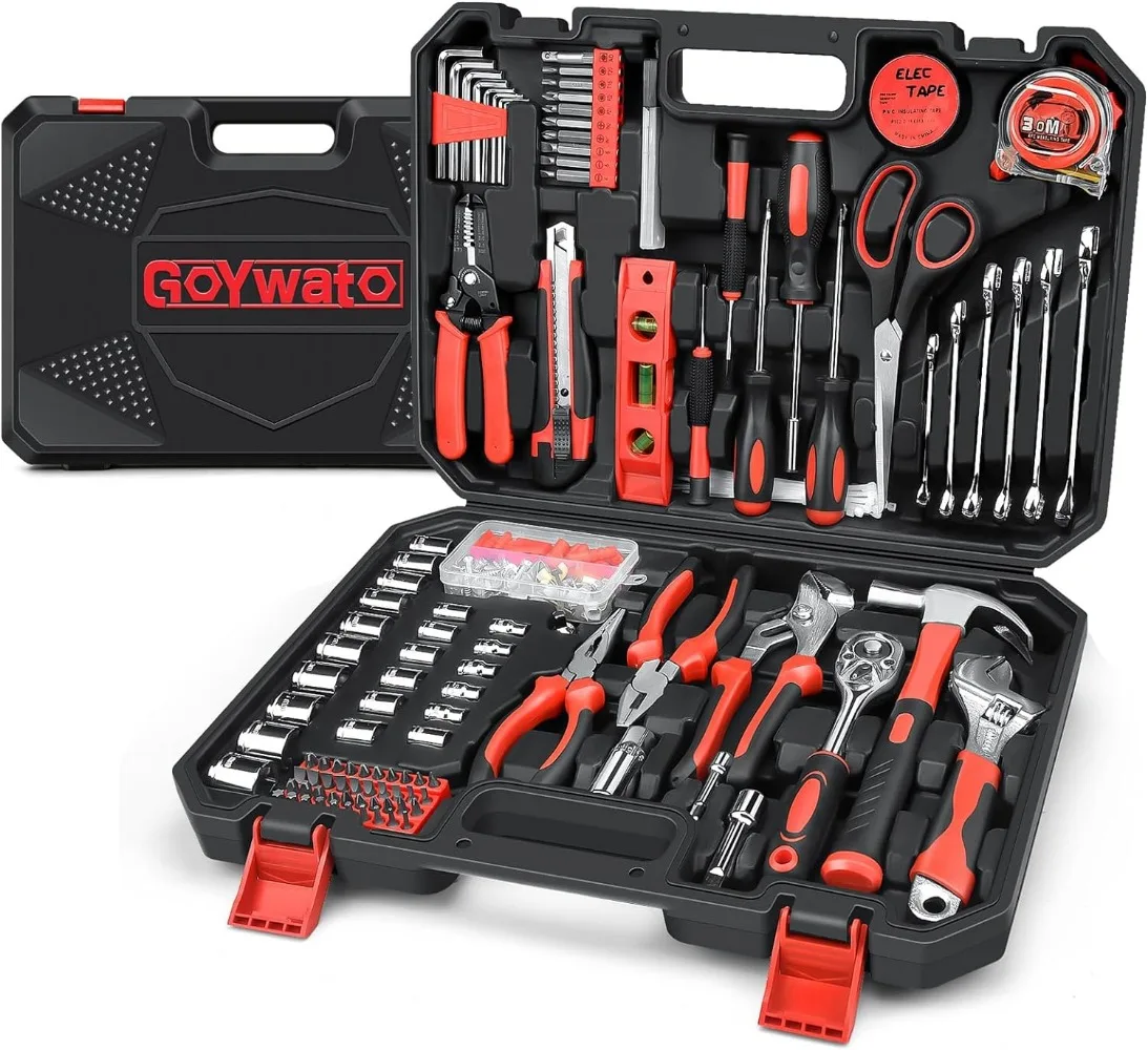 

Men's and Women's All-purpose Repair Hand Tools for Home Improvement Complete with Portable Toolbox