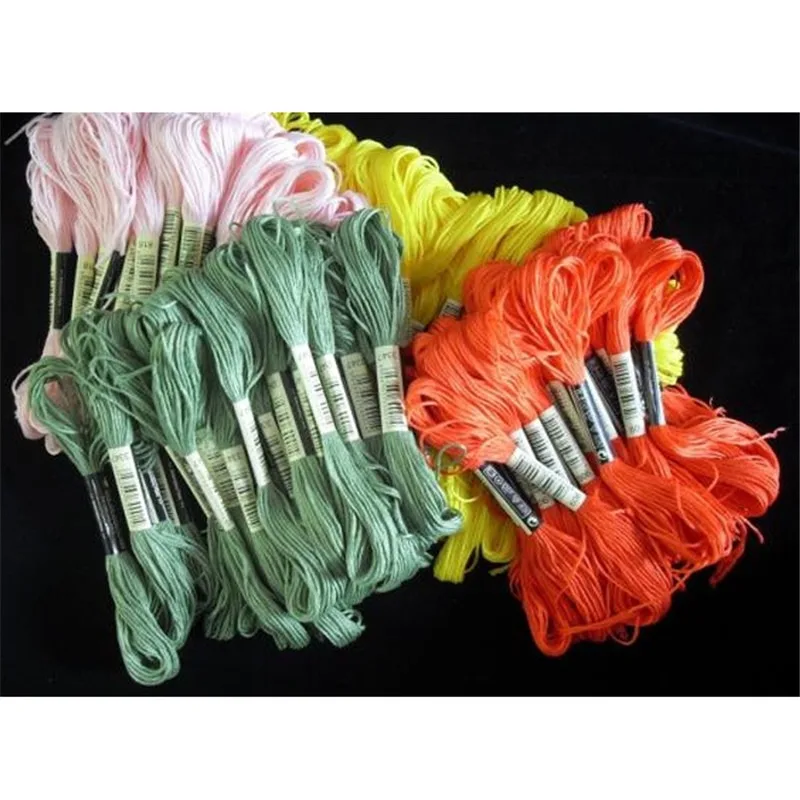 15-200 مرساة عبر غرزة التطريز الموضوع التطريز الموضوع البوليستر خيط القطن التطريز خط الخياطة الحرفية الموضوع
