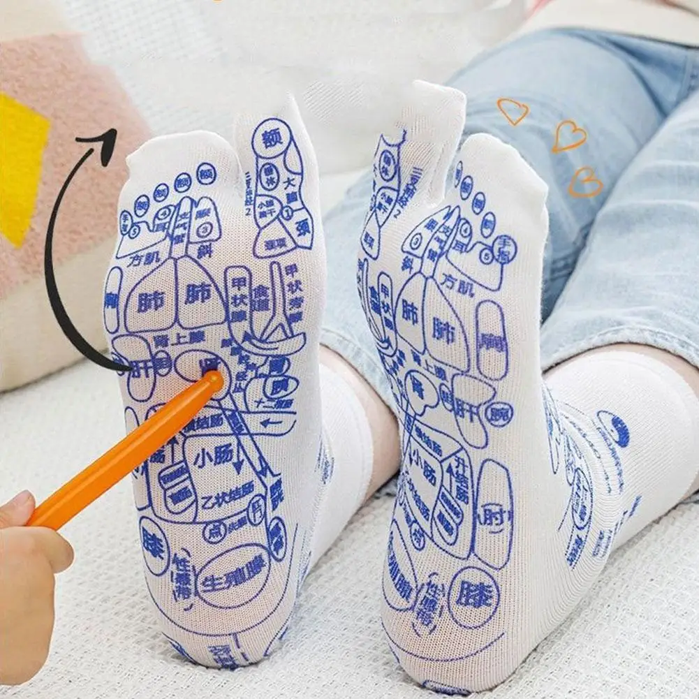 

Acupoints Massage Socks Five Fingers Reflexology Acupoint Gloves Accurate Hands Foot Massage Stick Tools For Household Spa