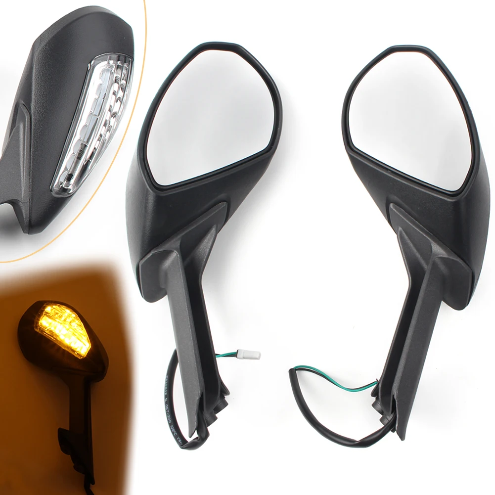 

Motorcycle Rearview Mirror w/ LED Turn Signal Light for Ducati 1299 Panigale S 2015 2016 & 959 S Panigale 2016