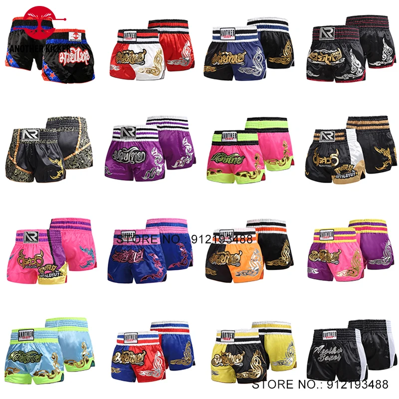 Classic Boxing Shorts for Men Women Children Fighting Training Muay Thai Shorts Kick Boxing MMA BJJ Short Gym Kickboxing Trunks