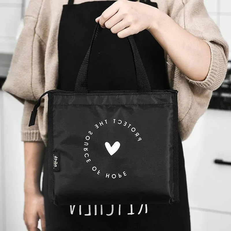 Waterproof Insulated Picnic Bag Oxford Lunch Bag for Men Women Insulated Refrigerated Work Office Handbag Portable Durable Bags