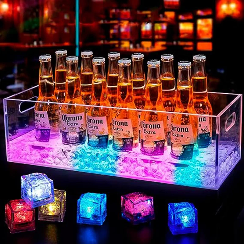รูปสินค้า LED Ice Cube หลายสีกระพริบเรืองแสง ตกแต่งปาร์ตี้