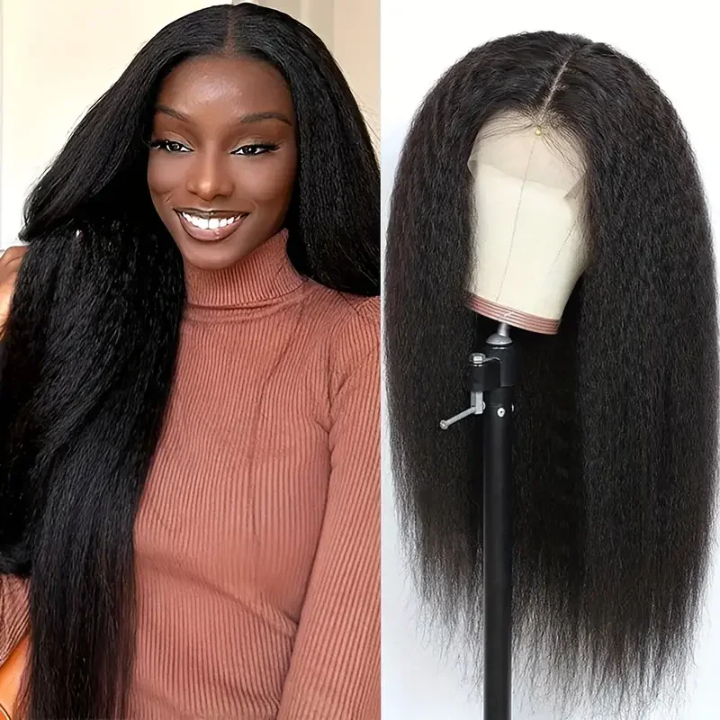 

Курчавые прямые парики на сетке Wig4 * 4 360, парики на сетке, человеческие волосы для черных женщин, парик естественного цвета
