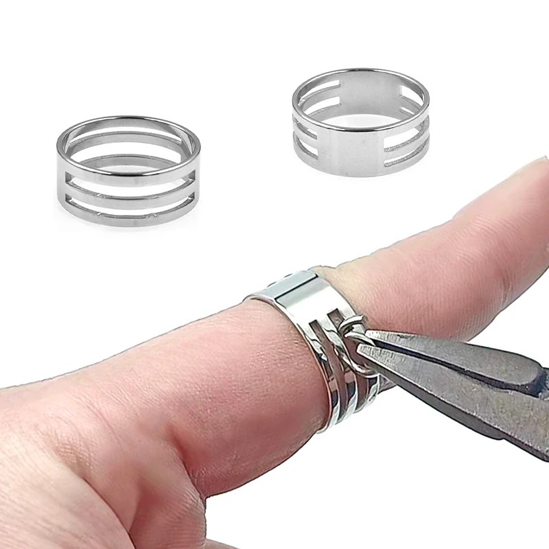 5pcs Stainless Steel Jump Ring Opening Closing Finger Jewelry Tools Round Circle Bead Plier For