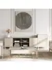 Storage Cabinet for Living Room 32.4" H Freestanding Wood Accent Cabinets Floor Cupboard with Drawer Door and Adjustable 4