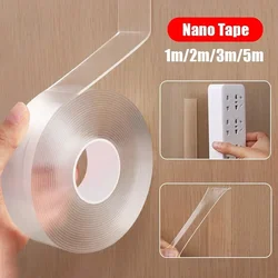 Extra Strong Double - Sided Transparent Nano Tape - Reusable, Waterproof Adhesive for Home Use (Multiple Lengths Available)
