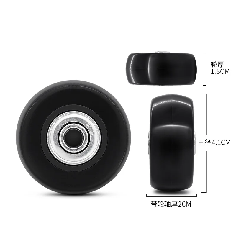 

2024-LD422 High elastic aluminum core rubber wheel ultra-quiet rubber wheel luggage accessories roller