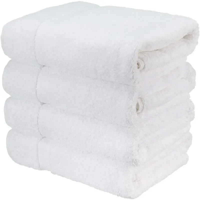 White Classic Wealuxe Small Bath Towels 22x44 In, 100% Cotton Lightweight  Thin White Bath Towels for Gym, Spa, Saloon, Soft Thing Towels Multipurpose