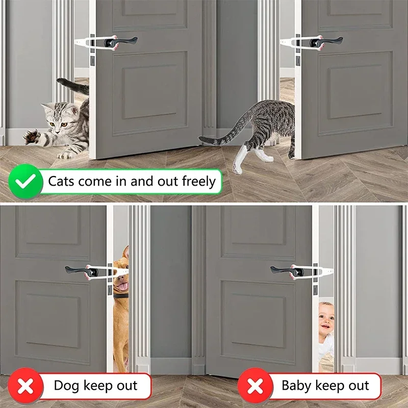 Punch-Free Pet Door Opener Adjustable Cat Door Holder Latch Easy Installation Pet Flap for Dog Cats Supplies