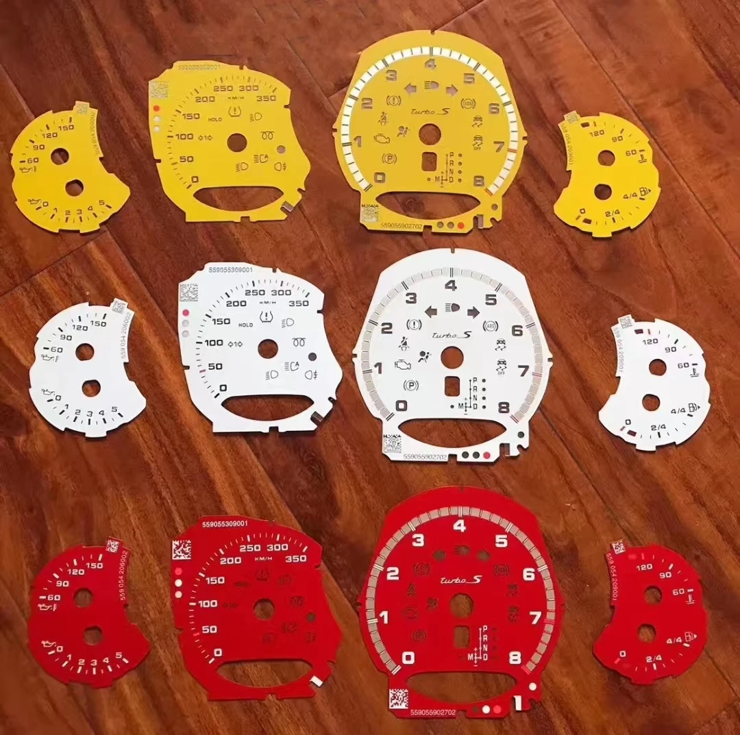 Dashboard Tachometer FacePlate Gauge Face Overlay For Porsche 911 991