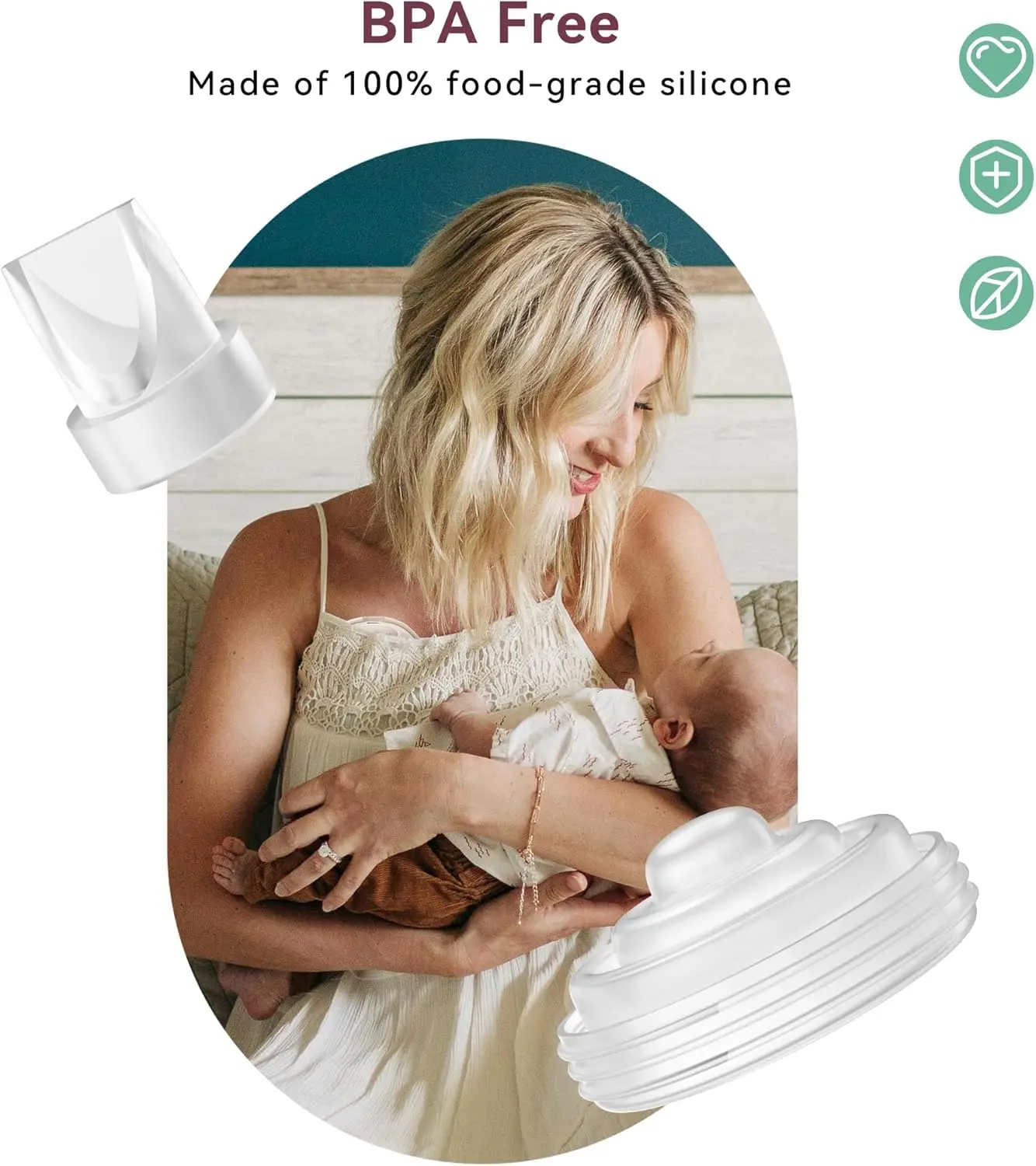 Duckbill Valves Silicone Diaphragm Compatible with Momcozy M5 Breast Pump, Replacement Pump Parts Accessories Compatible for M5 5