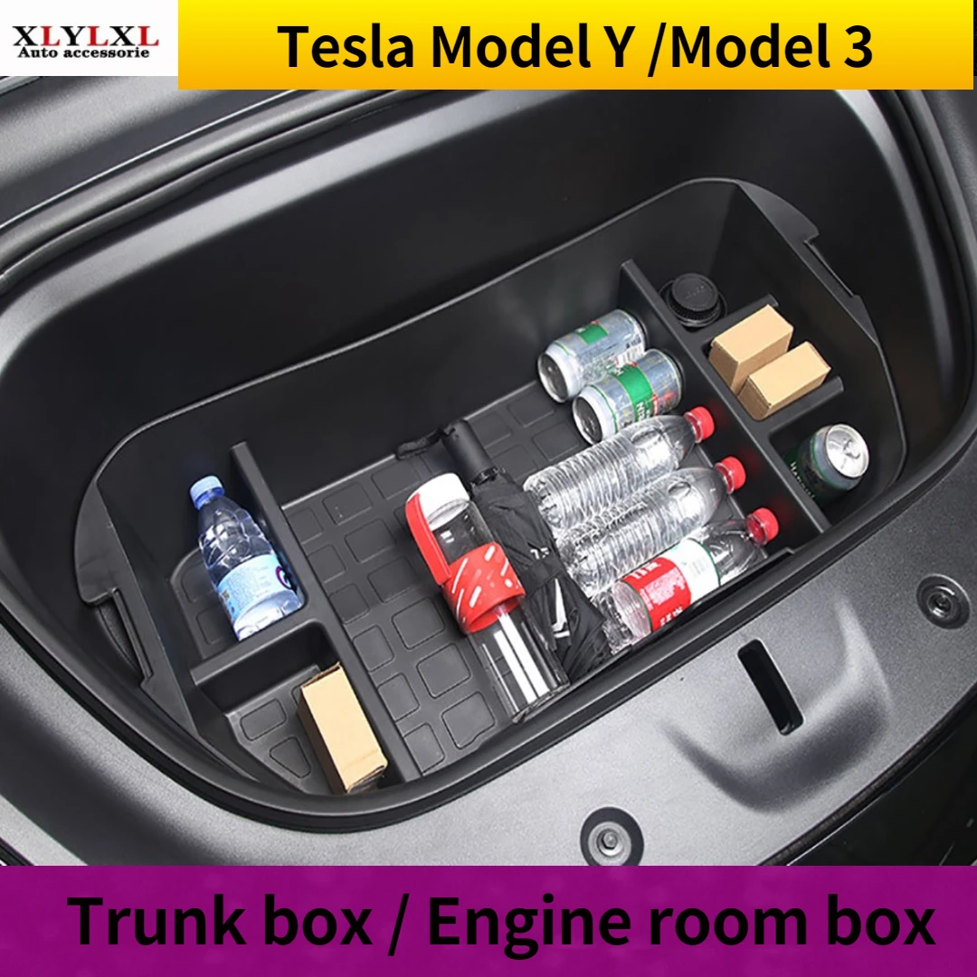 

Trunk box for Tesla Model Y Storage grid for Tesla Model 3 Storage and finishing engine room box 2017-2022