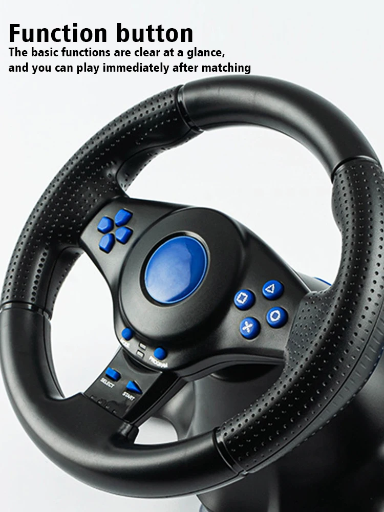 Gaming Racing Wheel Volante PC Lenkrad Rennspiel 180 ° für PS3