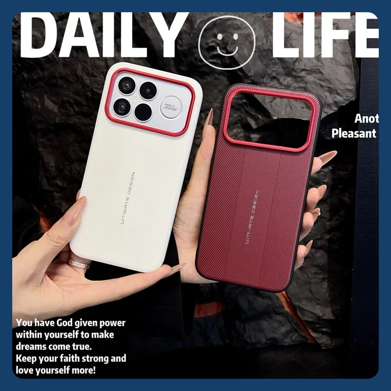 Luxury PU Leather Shockproof Phone Case with Soft TPU Bumper Protection