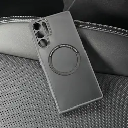 Custodia per telefono in acrilico trasparente magnetico frosted e antiurto