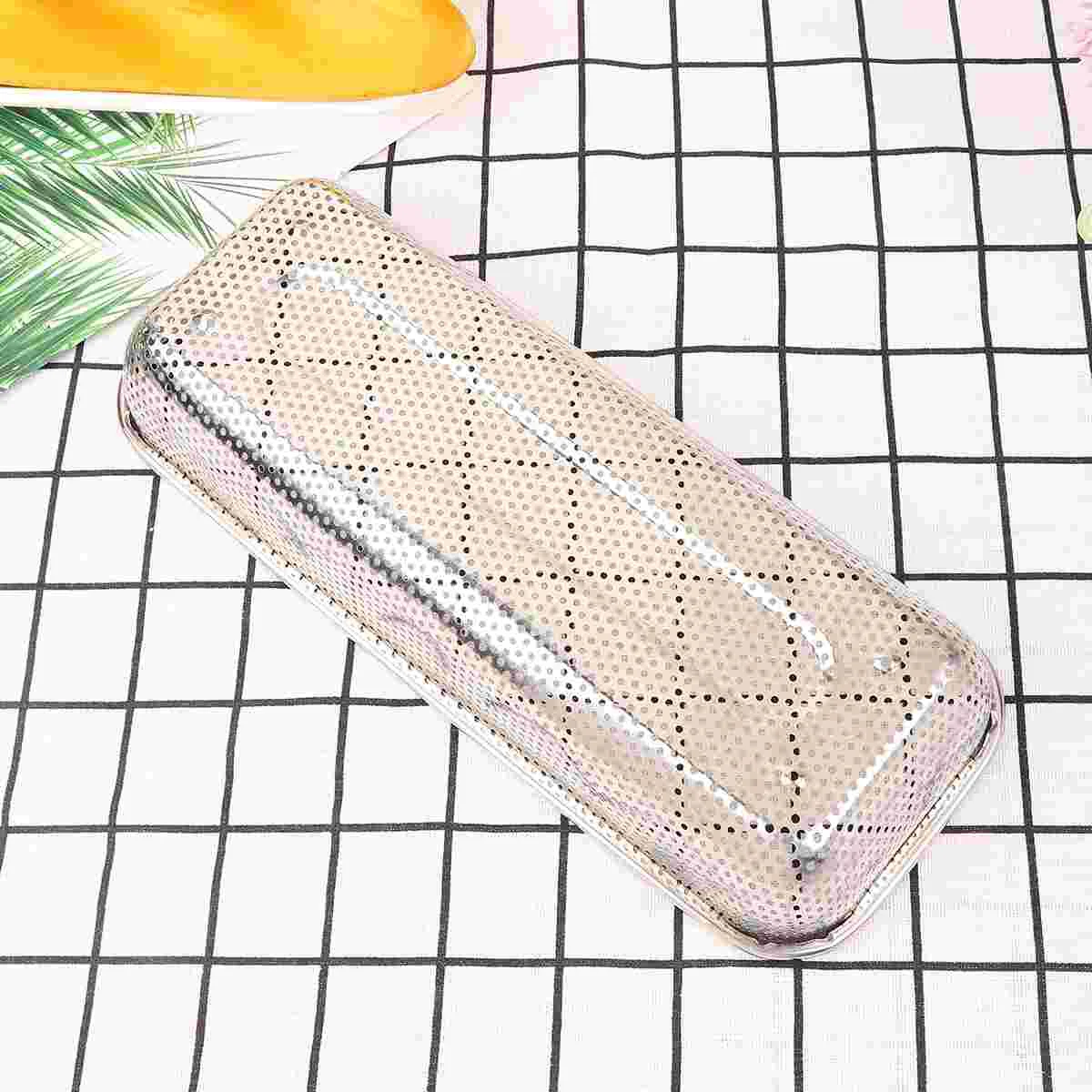 

Rectangle Stainless Steel Drain Basket Rice Sieve Fruit and Vegetable Basket Multi-purpose Drain Basket for Kitchen (Silver)
