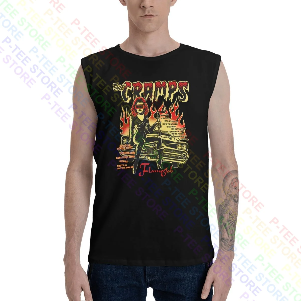 I Crampi Vince Ray Poison Ivy Dodge Royal Lancer Flamewob Canotte Gilet Camicia Senza Maniche Best Harajuku