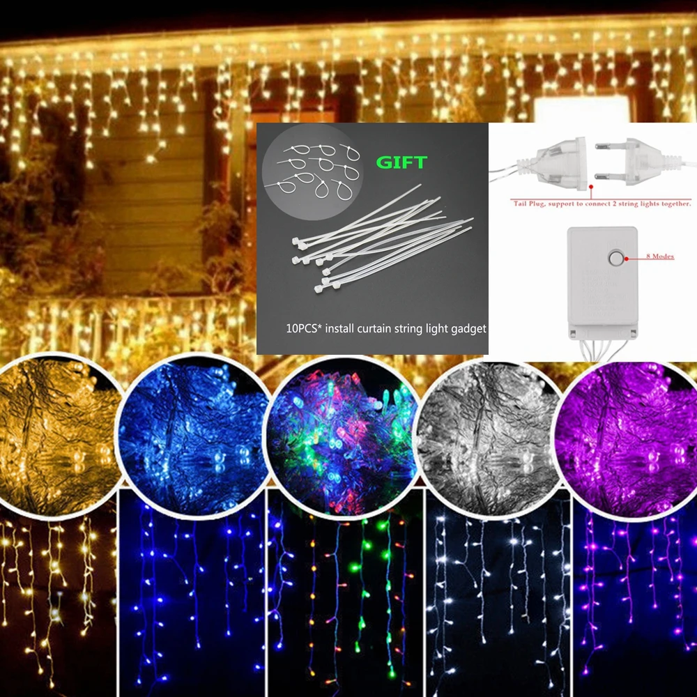 5m Christmas Lights Droop 0.4 0.6m Holiday Garland Led String Lights