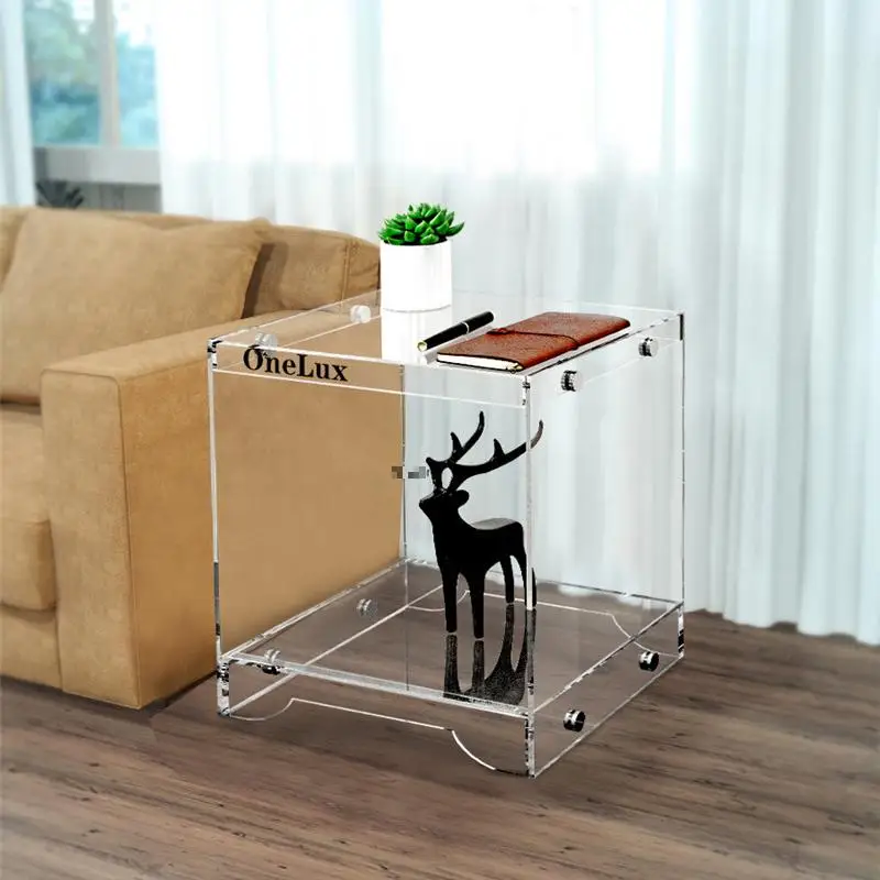 Ins Диванный боковой стол прозрачная домашняя мебель для гостиной акриловое