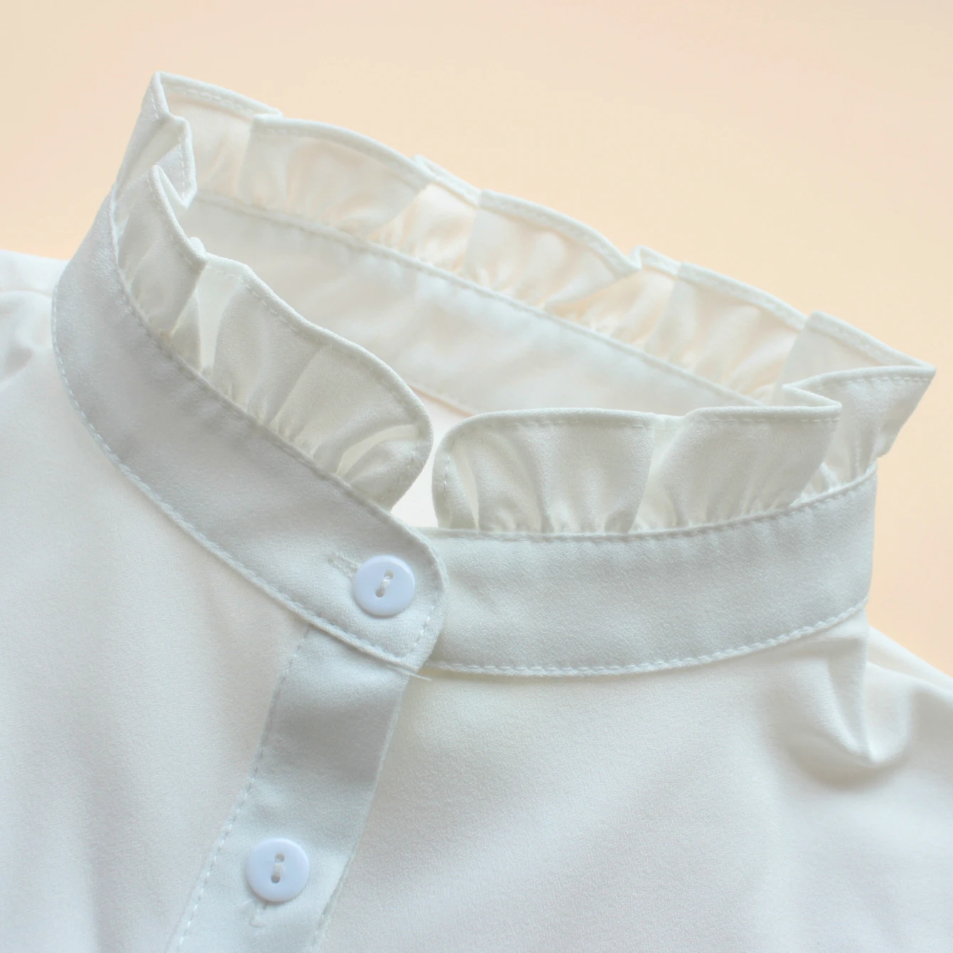 Stand-up collar ruffled false collar Adjustable Simple Design fake collar