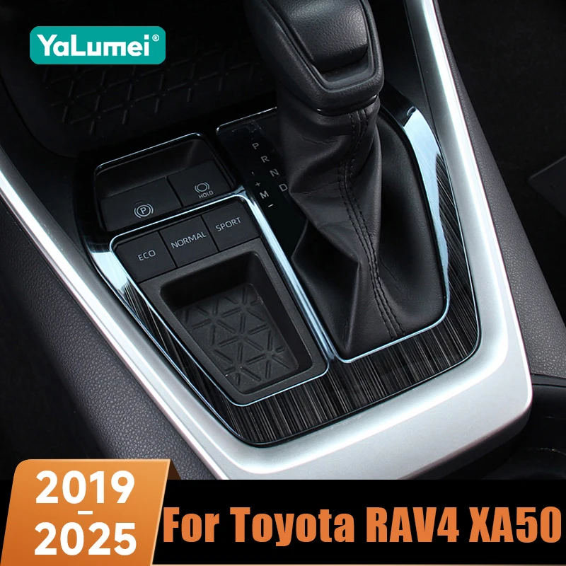 Für Toyota RAV4 XA50 2019 2020 2021 2022 2023 2024 2025 Hybrid Edelstahl Auto Schalthebelblende Rahmenverkleidung Abdeckung Aufkleber Zubehör