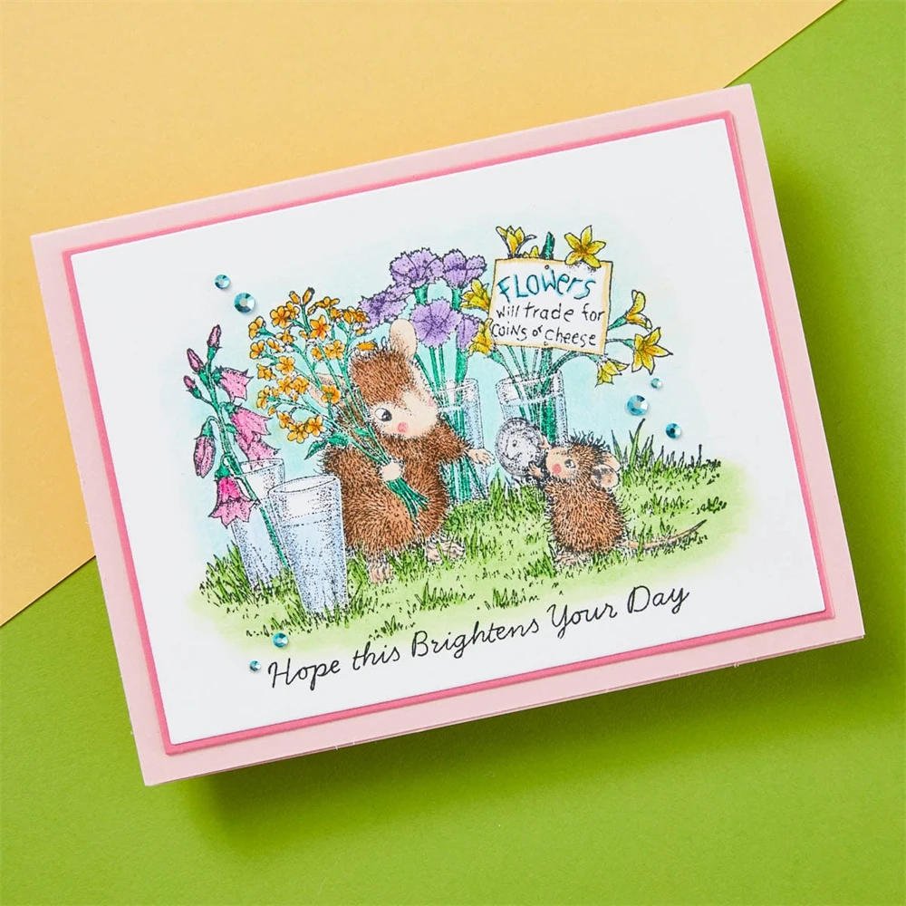 Clear Silicone Stamp Hope This Brighten Your Day Mouse DIY Crafts Card Album Making Scrapbooking Stencil