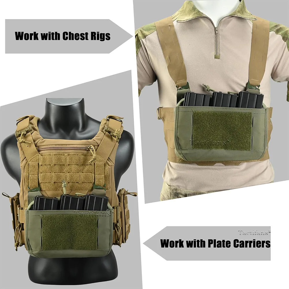 FCPC V5 DOPE Frontklappe Double Stack Abdominal Fanny Pack Triple Magazine Insert Kangroo Pouch FCSK Plate Carrier Jagdweste – Detail 6