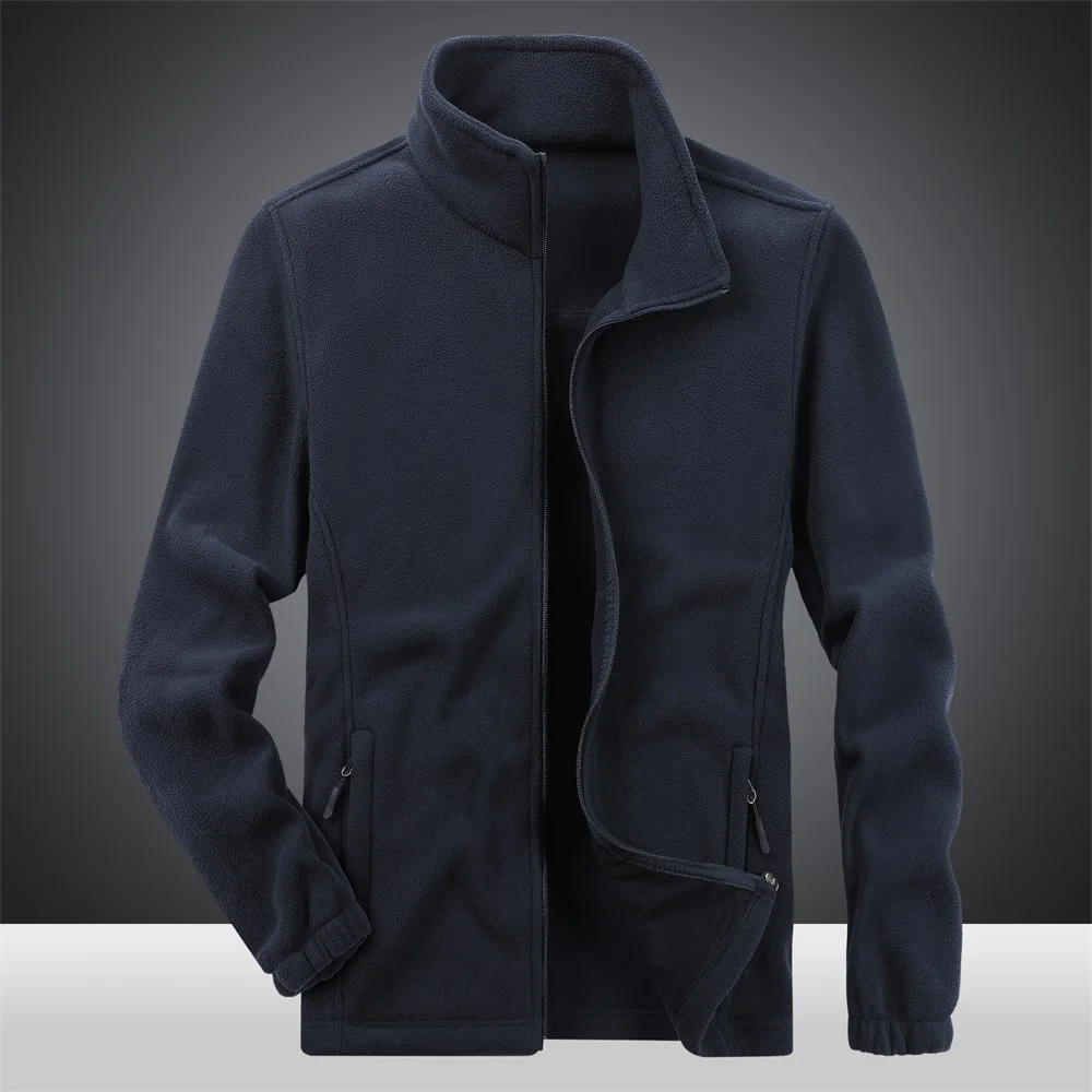 Men's winter outdoor warm breathable soft coral 100% Polyester Lining Thick fleece jacket