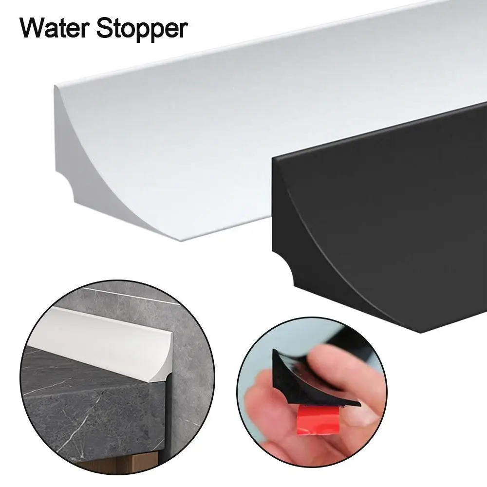 Shower Dam Silicone Dry and Wet Separation Door Bottom Sealing Strip Self-Adhesive Water Stopper Water Retaining Strip