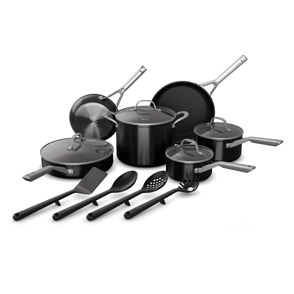 

Andralyn Ninja™ Foodi™ NeverStick™ Essential 14-Piece Cookware Set, guaranteed to never stick non stick cooking pot set