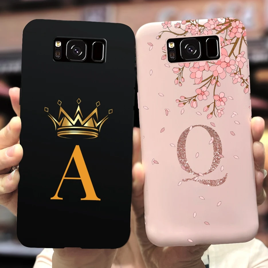 Luxury Crown Letters Soft Silicone Phone Case with Bumper - Elegant Protective Cover