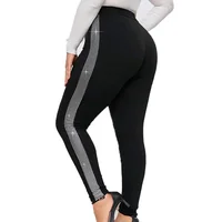 Women's Plus-size Fashion Skinny Leggings Bright Drill Slim Yoga Pants Casual Comfort High-waisted Leggings - Image 5