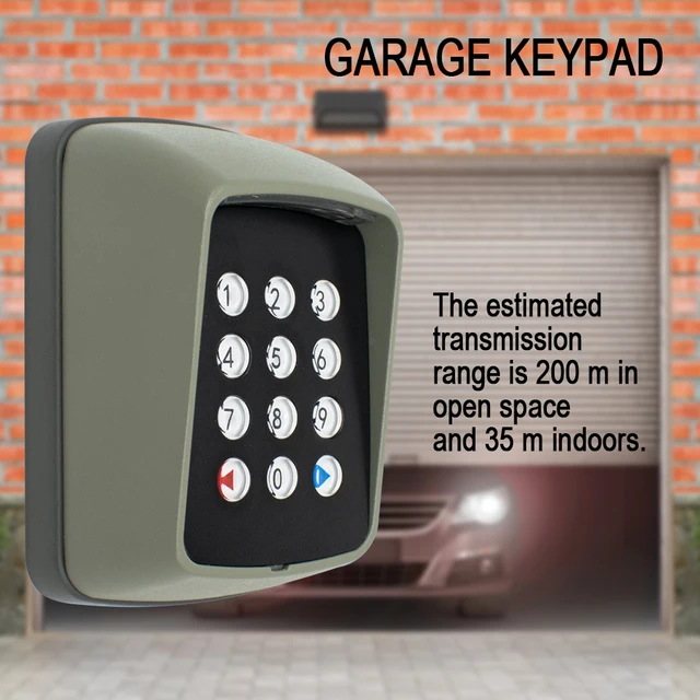 433MHz Access Control Password Multi Function 2CH Receiver Switch Wireless Keypad Automatic Garage Gate Door Opener 4