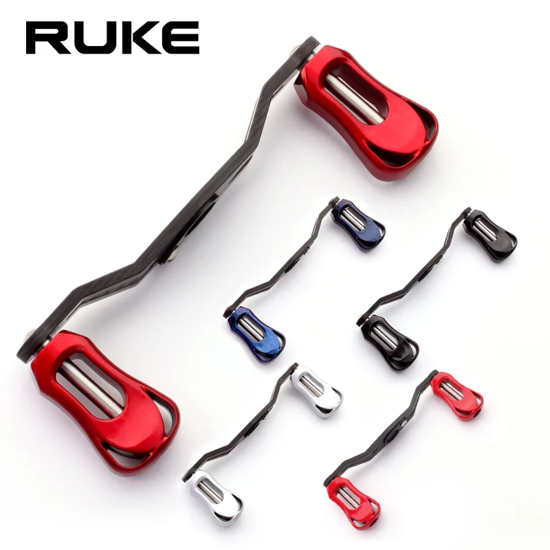 Ruke Fishing Reel Handle Carbon Fiber Materails For D/Ab Length 105mm Hole Size 8*5/7*4mm For Casting Rocker DIY Weight 20g fishing reel fishing tackle accessory